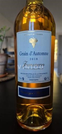 Tây Nam Jurançon Cave de Gan Jurançon Grain d'Automne 2018