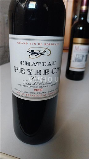 Vin Rouge sec Château Peybrun 2020 France Bordeaux AOC