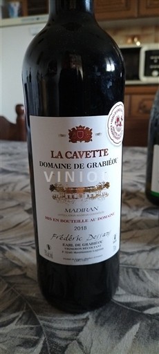 Tây Nam Madiran Domaine Grabiéou La Cavette 2018