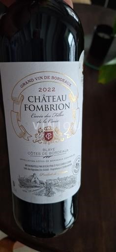 Bordeaux Blaye-côtes-de-bordeaux Château Fombrion des Filles de la Croix 2022