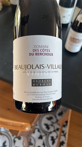 Beaujolais Beaujolais Villages Domaine S Côtes du Berchoux Senza annata