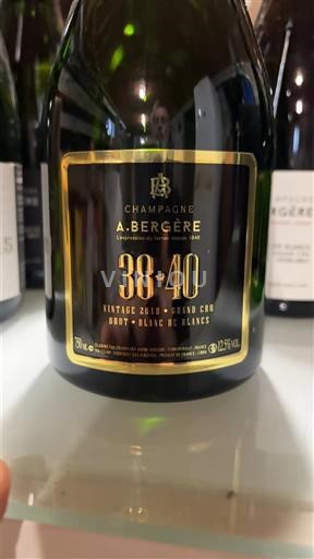 Champagne A. Bergère 38.40 2018
