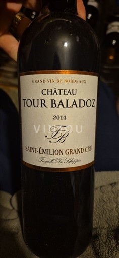 Bordeaux Saint-Émilion Grand Cru Grand Cru Château Tour Baladoz 2014