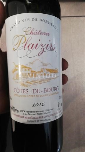 Bordeaux Côtes-de-bourg Château Plaizirs 2015