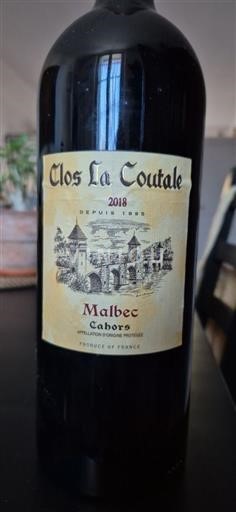 Tây Nam Cahors Clos La Coutale 2018