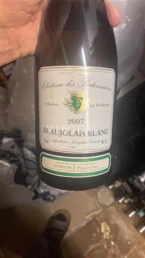 Beaujolais Không được chỉ định Château S Pertonnières Sélection La Préférence 2007