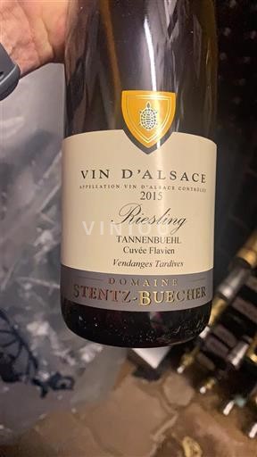 Alsace Vendanges Tardives Domaine Stentz-Buecher Tannenbuehl Flavien 2015