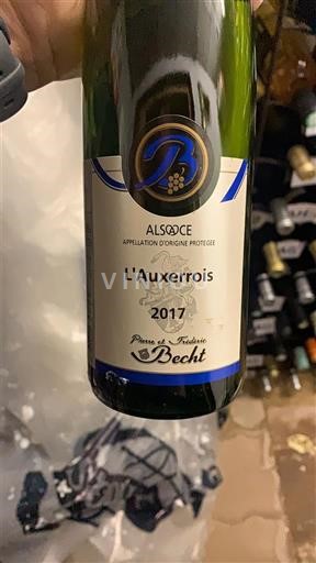 Alsácia Château Pierre et Frédéric Becht L'Auxerrois 2017