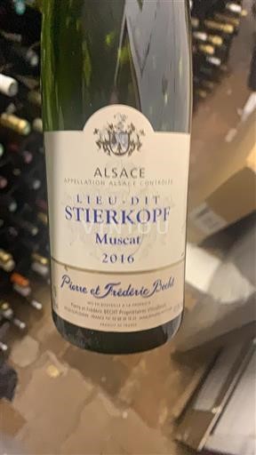 Alsácia Château Pierre et Frédéric Becht Lieu-dit Stierkopf Muscat 2016