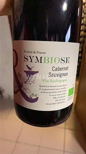 Wijnen Rouge sec Cabernet Sauvignon Symbiose 2017 Frankrijk Bordeaux AOC