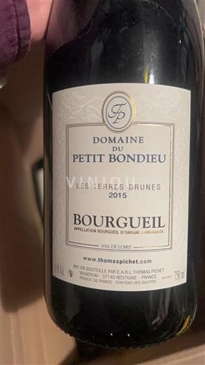 Dolina Loare Bourgueil Domaine Petit Bondieu Les Terres Brunes 2015