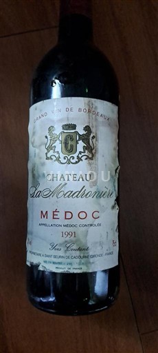 Bordeaux Médoc Château La Madiomière 1991