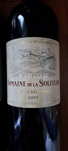 Bordéus Pessac-Léognan Domaine La Solitude 2005