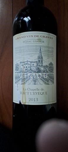 Bordeaux Pessac-Léognan Château Haut-Levêque La Chapelle de Haut L'Evêque 2013