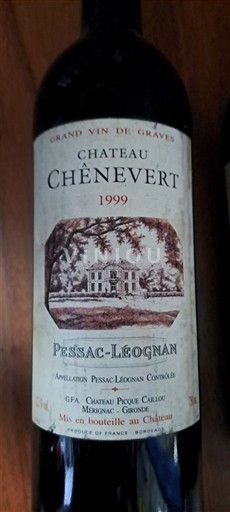 Bordeaux Pessac-Léognan Château Chénevert 1999