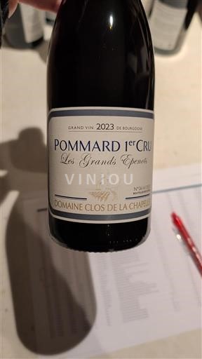 Bourgogne Pommard Premier Cru Domaine Clos de la Chapelle Les Grands Épenots 2023