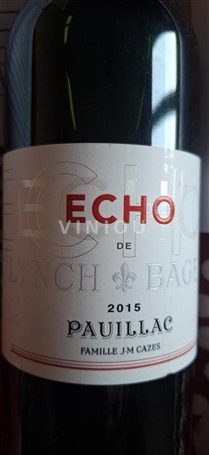 Bordeaux Pauillac Château Lynch-Bages Echo 2015