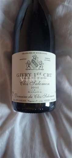 Bourgogne Không được chỉ định Premier Cru Domaine Clos Salomon Clos Salomon 2015