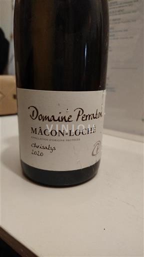 Bourgogne Mâcon và Mâcon-villages Domaine Perraton Chrysalys 2020