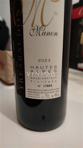 Provence, hạ lưu Rhône, Corse Hautes-Alpes Domaine Tresbaudon de Manon 2023