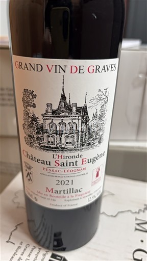 Bordeaux Pessac-Léognan Château Saint Eugène L'Hirondelle 2021