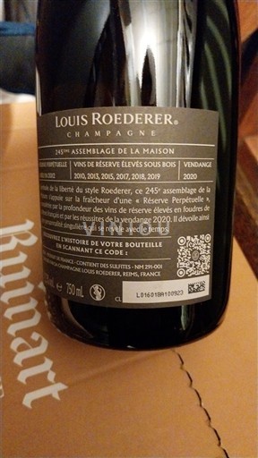 Champagne Champagner Louis Roederer 245ème Assemblage de la Maison 2020