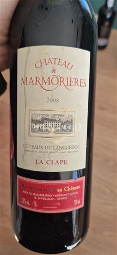 Linguadoca La Clape Château Marmorières 2008