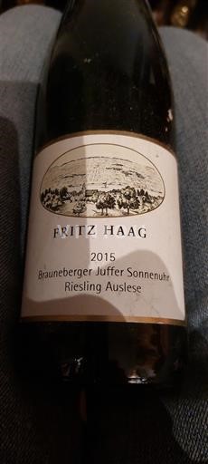Mosel Không được chỉ định Fritz Haag Brauneberger Juffer Sonnenuhr Riesling Auslese 2015
