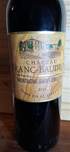 Bordeaux Montagne-saint-émilion Château Franc-Baudron 2015