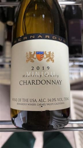 Vùng trồng nho được cấp phép California Không được chỉ định Bernardus Winery 2019