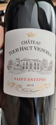 Bordeaux Saint-Estèphe Château Tour Haut Vignoble 2016