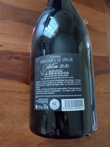 Languedoc-Roussillon Pays d'Oc Domaine Preignes Le Vieux Collection 2020