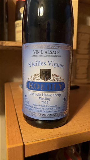 Alsace Riesling Koehly Vieilles Vignes 2022