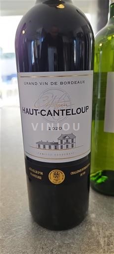 Wijnen Rouge sec Haut-Canteloup 2020 Frankrijk Bordeaux Bordeaux Supérieur AOC