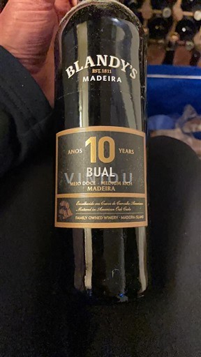 Bồ Đào Nha Madeira Blandy's Bual 10 Years Không niên vụ