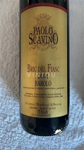 Piamonte Barolo Paolo Scavino Bric dël Fiasc 2004