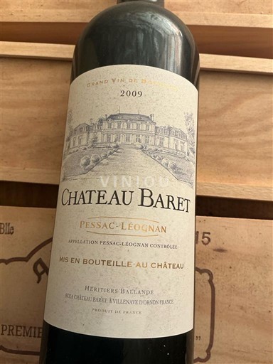 Bordoja Pessac-Léognan Château Baret 2009