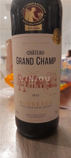 Bordeaux Château Grand Champs 2022