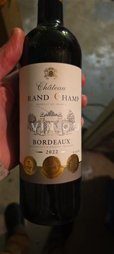 Burdeos Bordeaux Château Grand Champs 2022