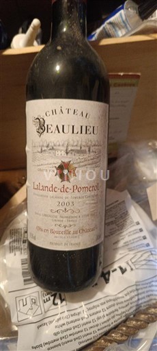 Burdeos Lalande-de-Pomerol Château Beaulieu 2003
