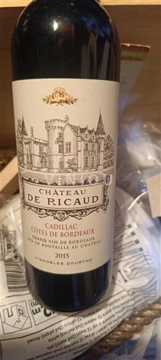 Bordeaux Cadillac-côtes-de-bordeaux Château Ricaud 2015