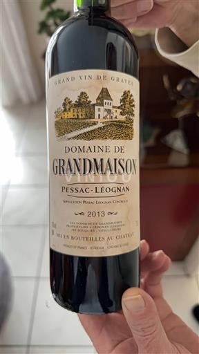 Bordéus Pessac-Léognan Domaine Grandmaison 2013