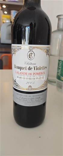 Burdeos Lalande-de-Pomerol Château Bouquet de Violettes 2015