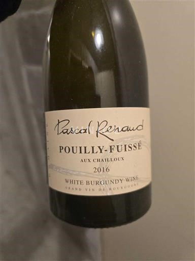 Burgundija Pouilly-fuissé Pascal Renaud Aux Chailloux 2016