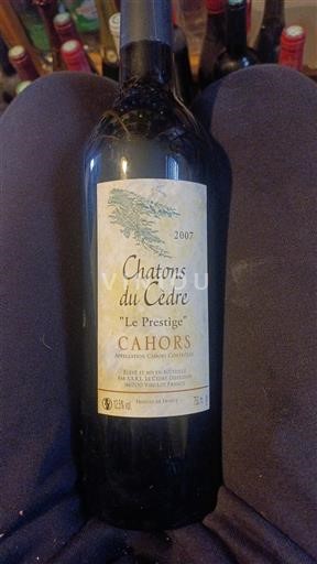 Sydväst Cahors Chatons du Cèdre Le Prestige 2007