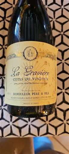 Rhône Valley Ventoux Dufouleur Père & Fils La Gravière 1999