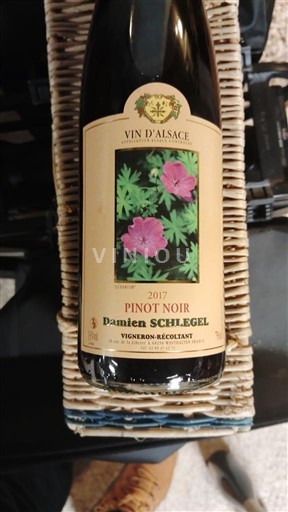 Alsace Damien Schlegel Pinot noir 2017