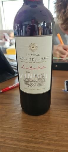 Bordeaux Lussac-saint-émilion Château Moulin de Lussac 2014