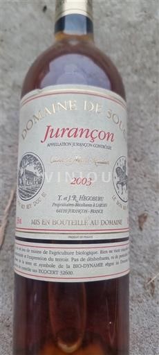 Tây Nam Jurançon Domaine Souch de Marie Kattalin 2003