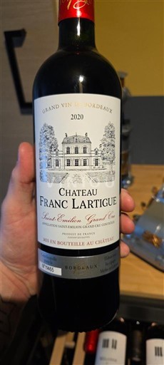 Bordeaux Saint-Émilion Grand Cru Grand Cru Château Franc Lartigue 2020